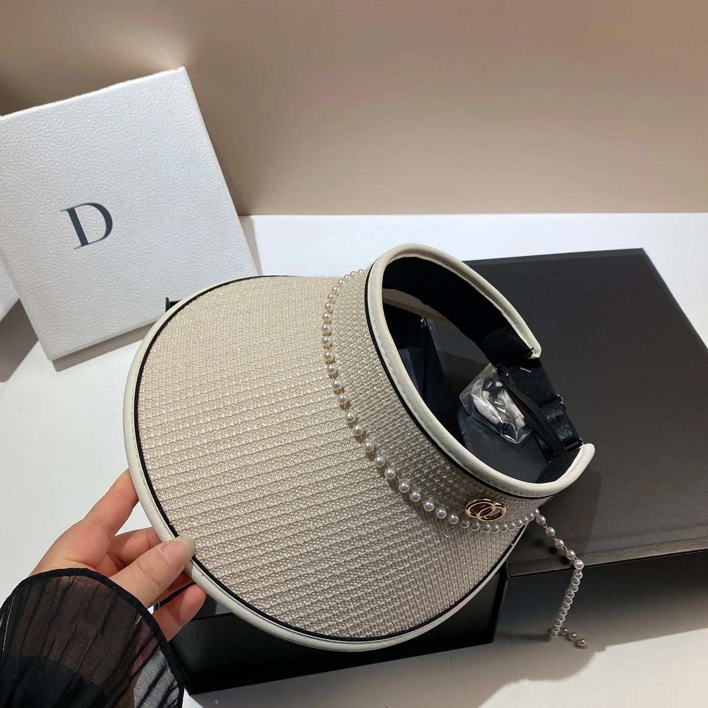 Chapeau Panama avec Perles