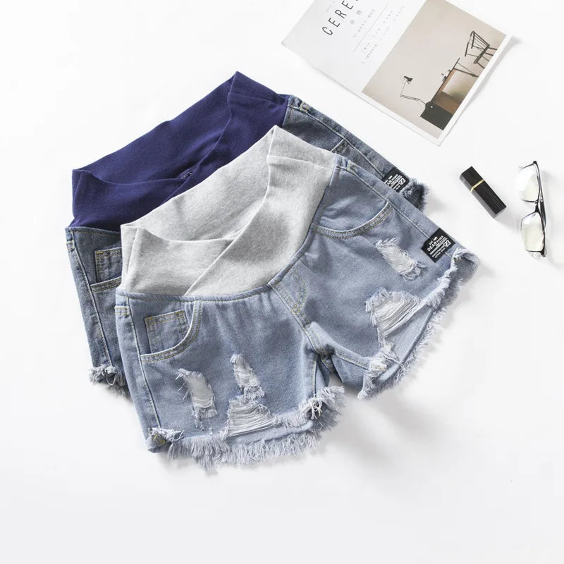 Short Jean Maternité Taille Basse