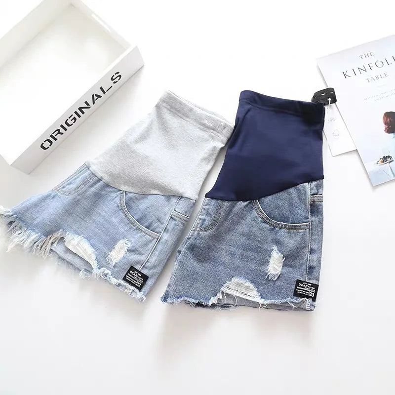 Short Jean Maternité Taille Basse