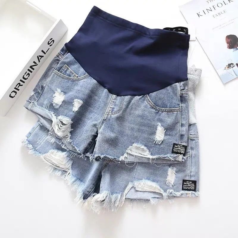 Short Jean Maternité Taille Basse