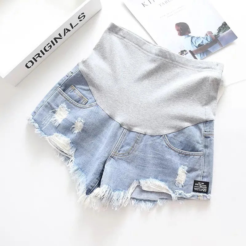 Short Jean Maternité Taille Basse