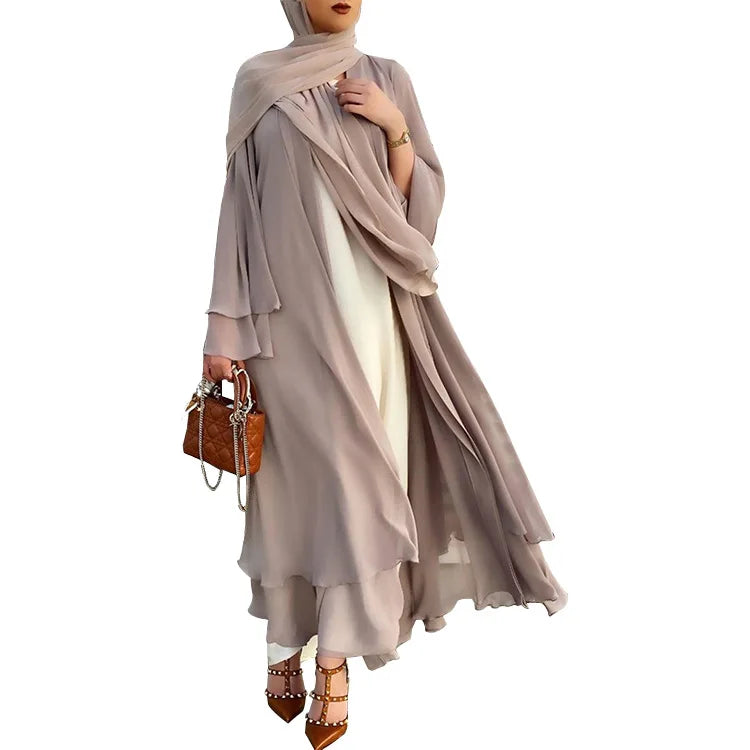 Caftan Fluide À Ceinture