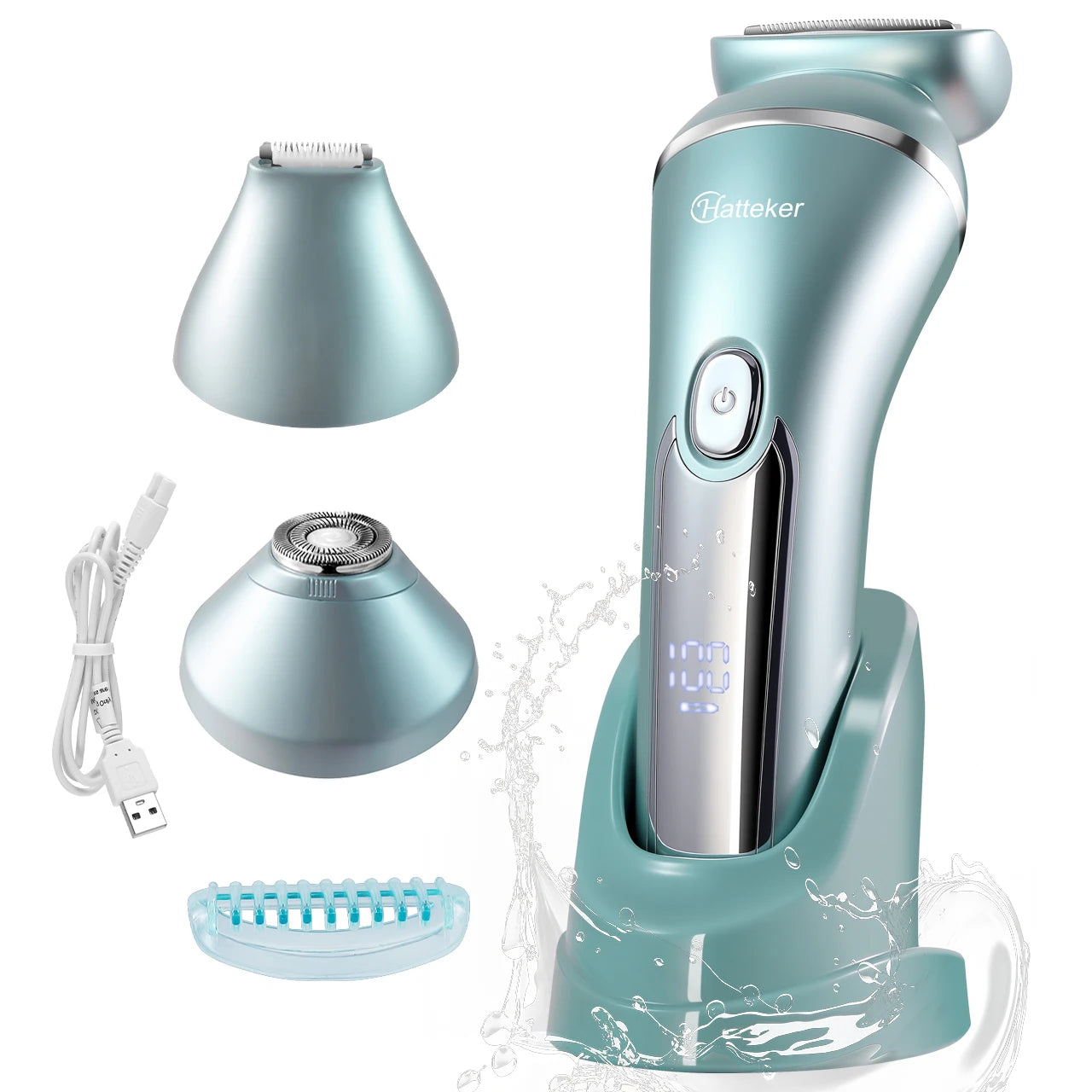 Épilateur 2-en-1 Rechargeable & Étanche