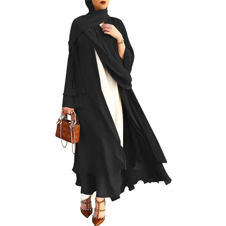 Caftan Fluide À Ceinture
