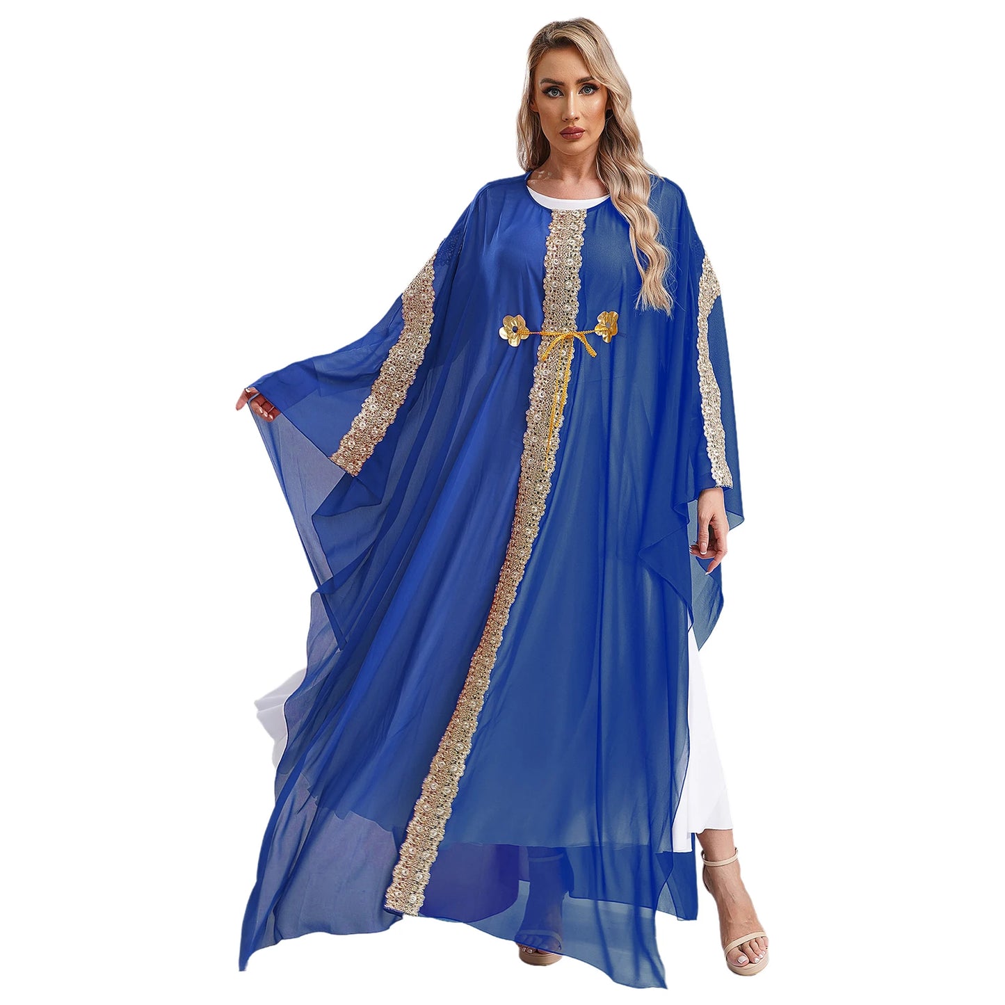 Caftan Fluide Dentelle & Broderies