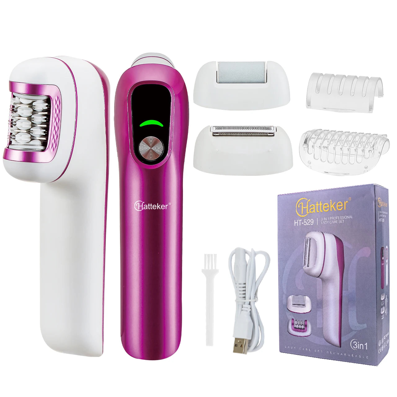 Épilateur 2-en-1 Rechargeable & Étanche