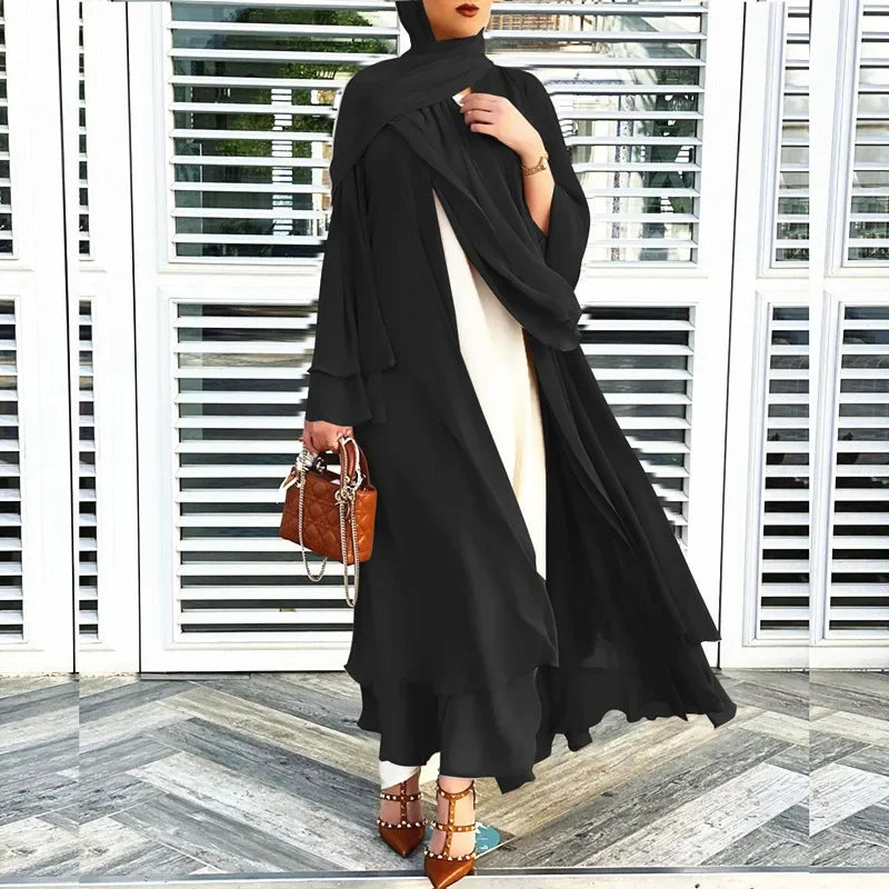 Caftan Fluide À Ceinture
