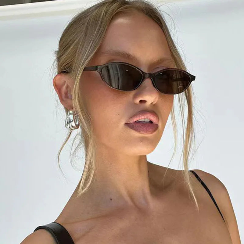 Lunettes de Soleil Ovales Rétro