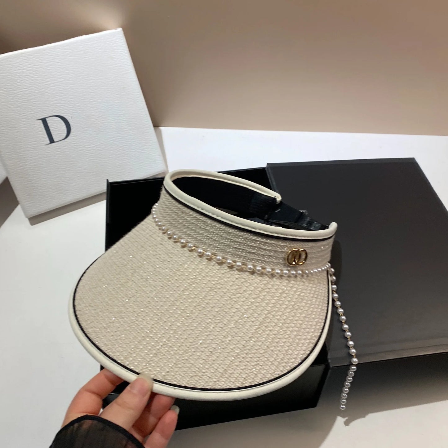 Chapeau Panama avec Perles