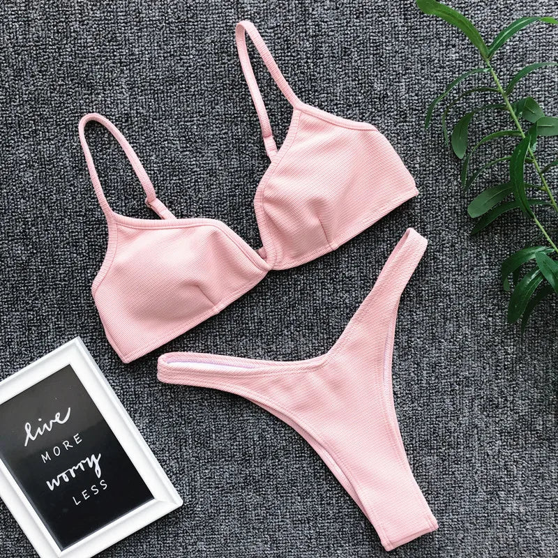 Bikini 2 Pièces Bandage Push-Up