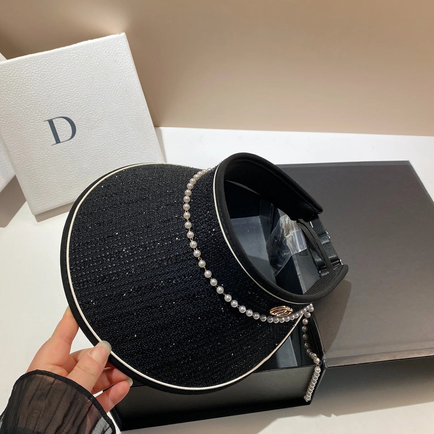 Chapeau Panama avec Perles