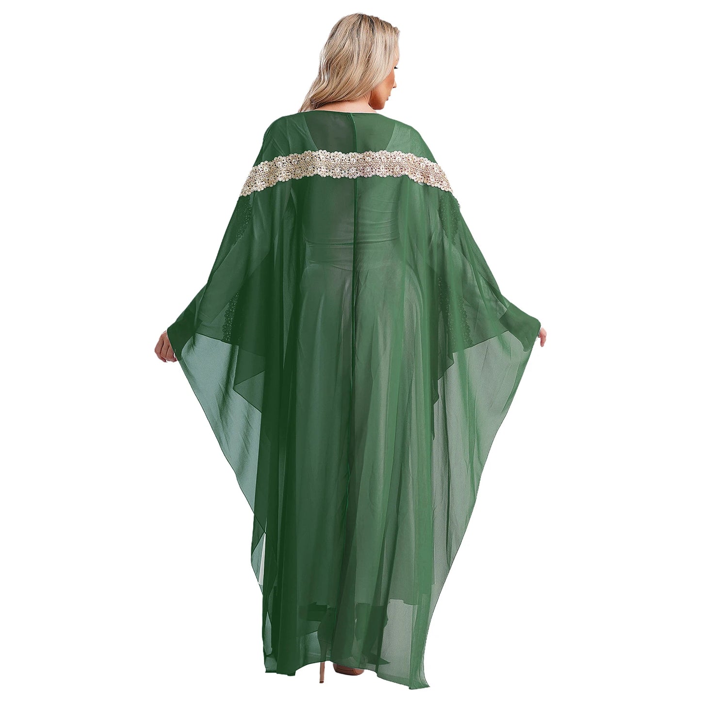 Caftan Fluide Dentelle & Broderies