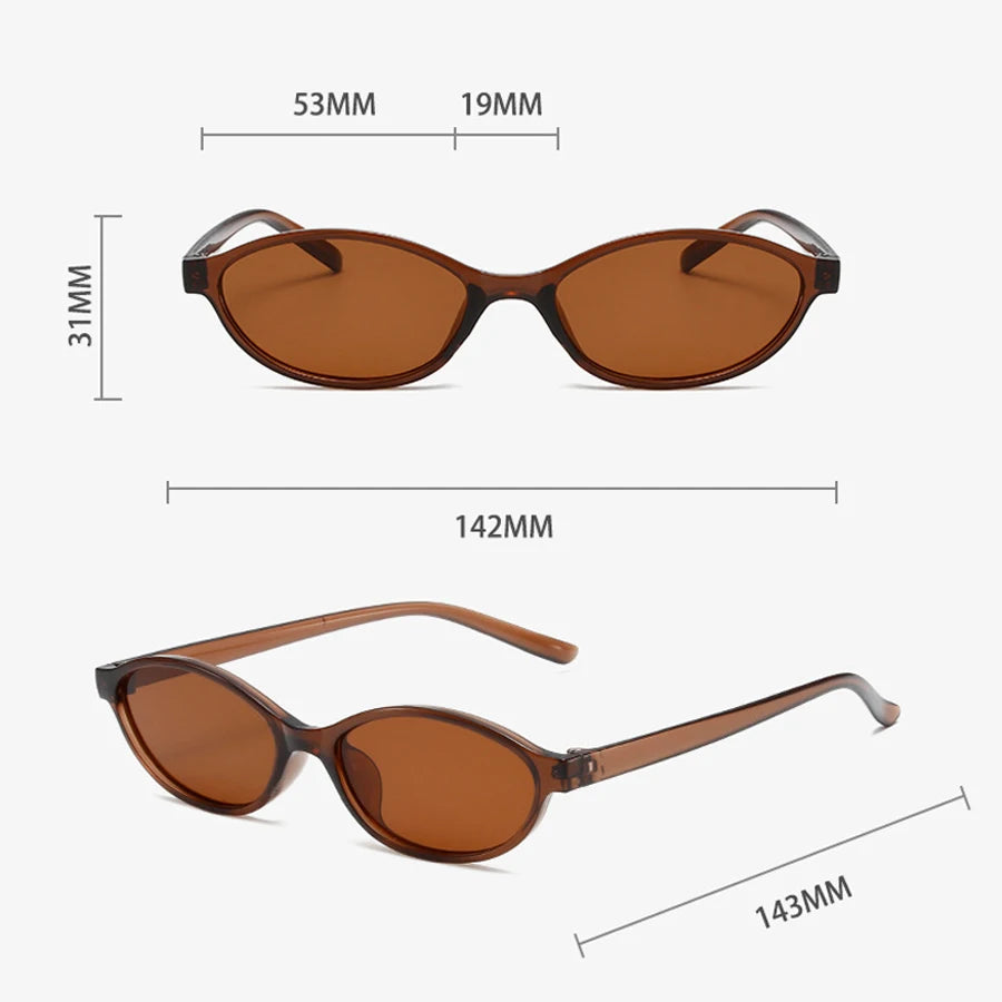 Lunettes de Soleil Ovales Rétro
