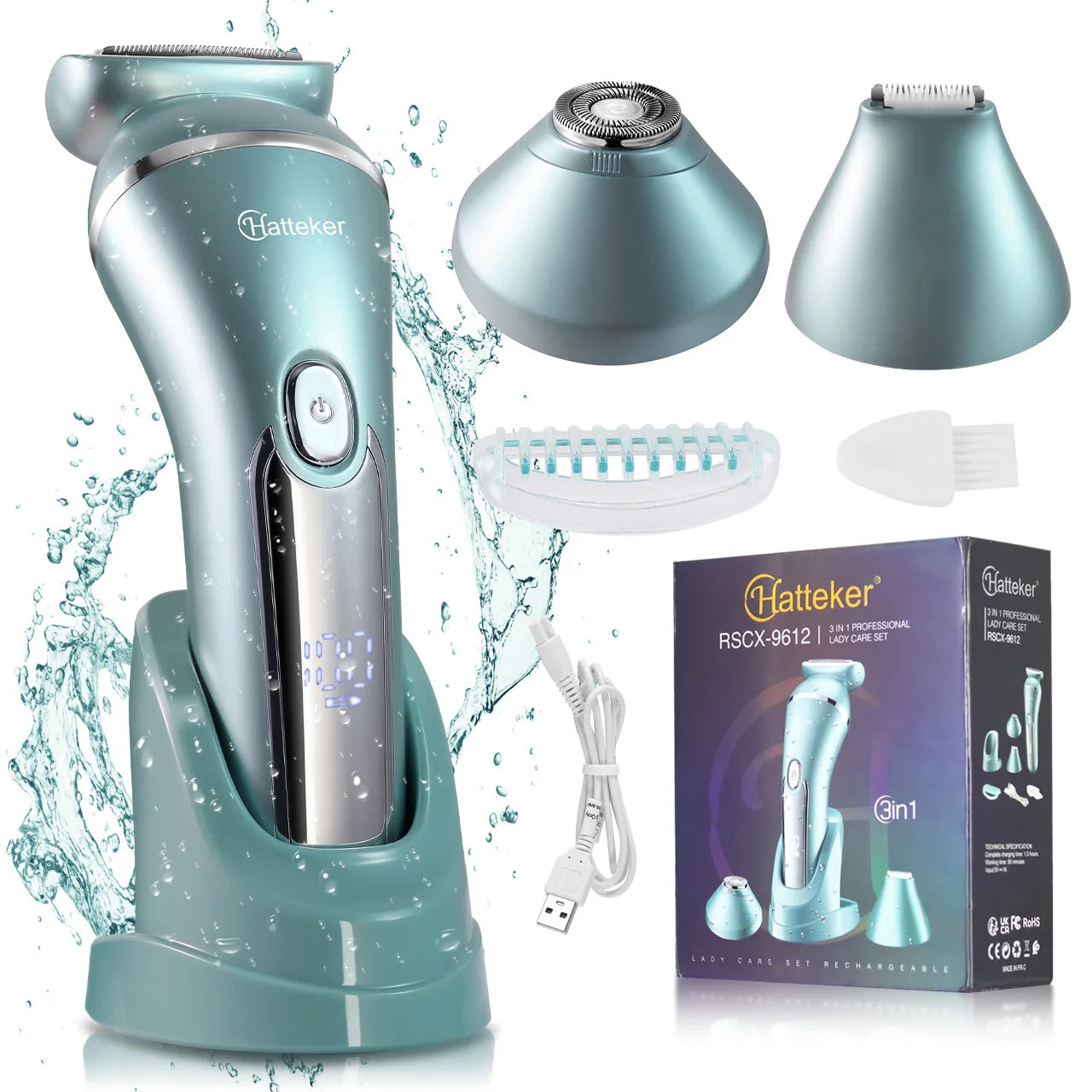 Épilateur 2-en-1 Rechargeable & Étanche
