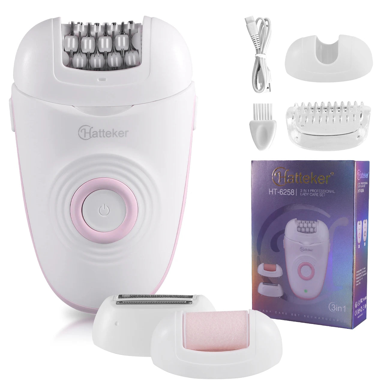 Épilateur 2-en-1 Rechargeable & Étanche
