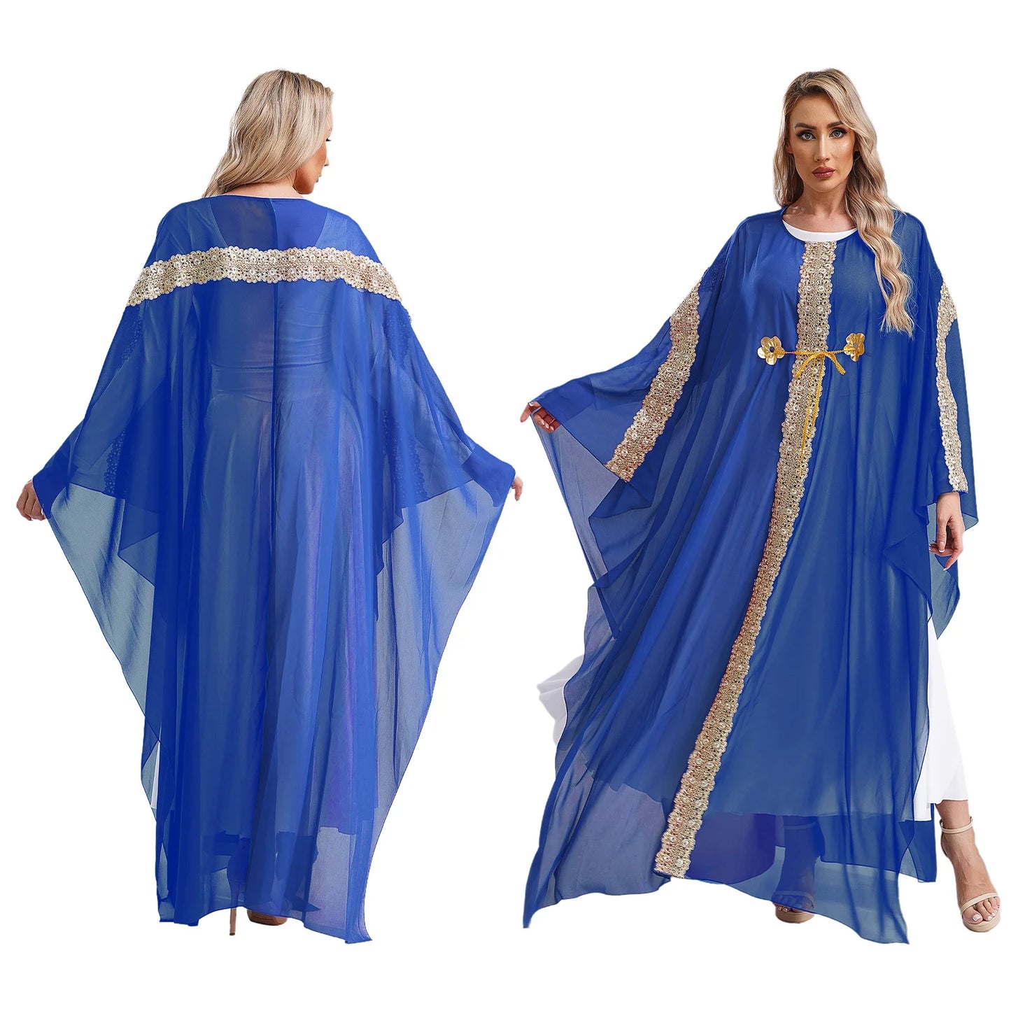Caftan Fluide Dentelle & Broderies