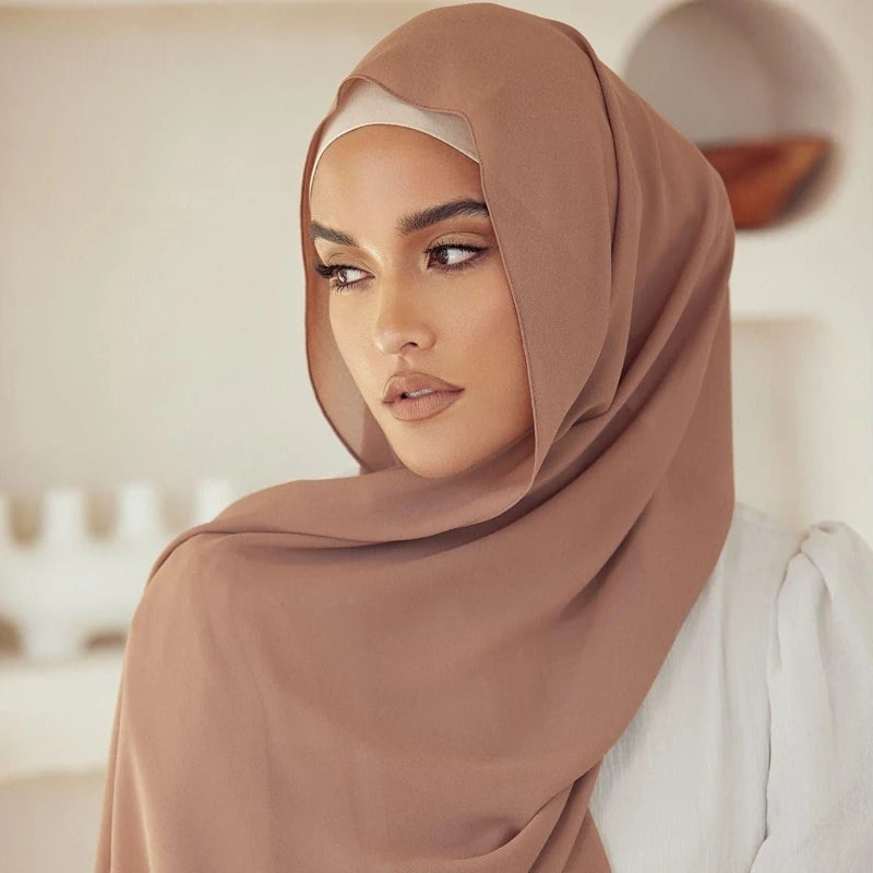 Foulard Hijab en Coton et Lin