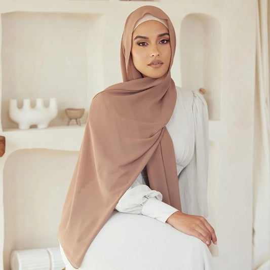 Foulard Hijab en Coton et Lin