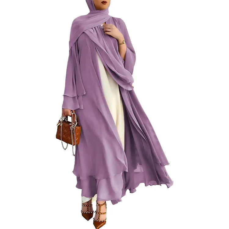 Caftan Fluide À Ceinture
