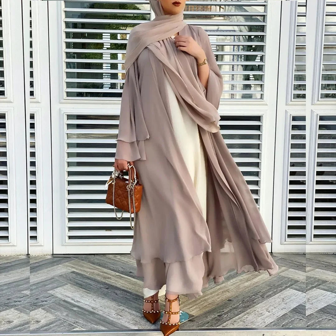Caftan Fluide À Ceinture