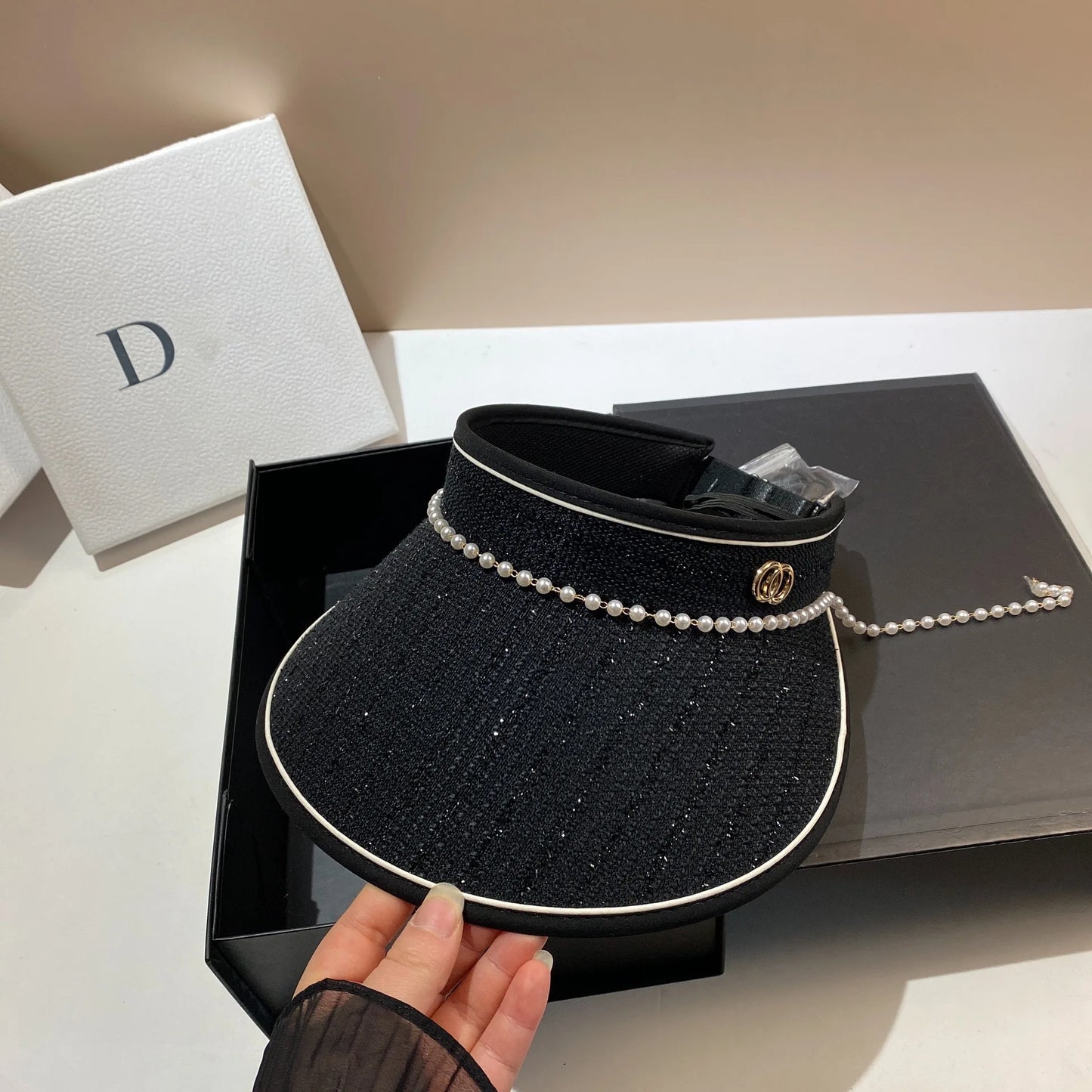 Chapeau Panama avec Perles