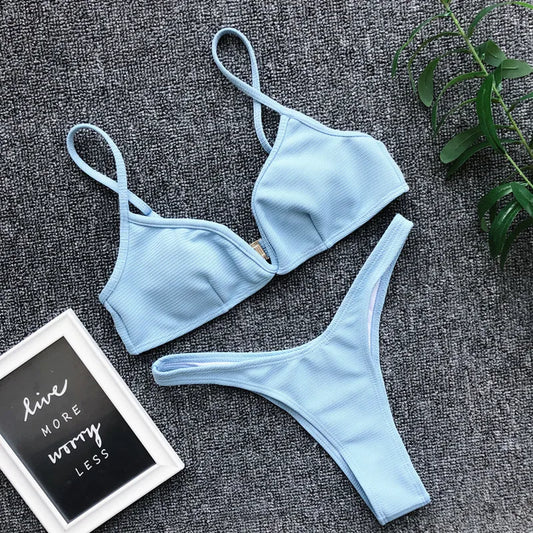 Bikini 2 Pièces Bandage Push-Up