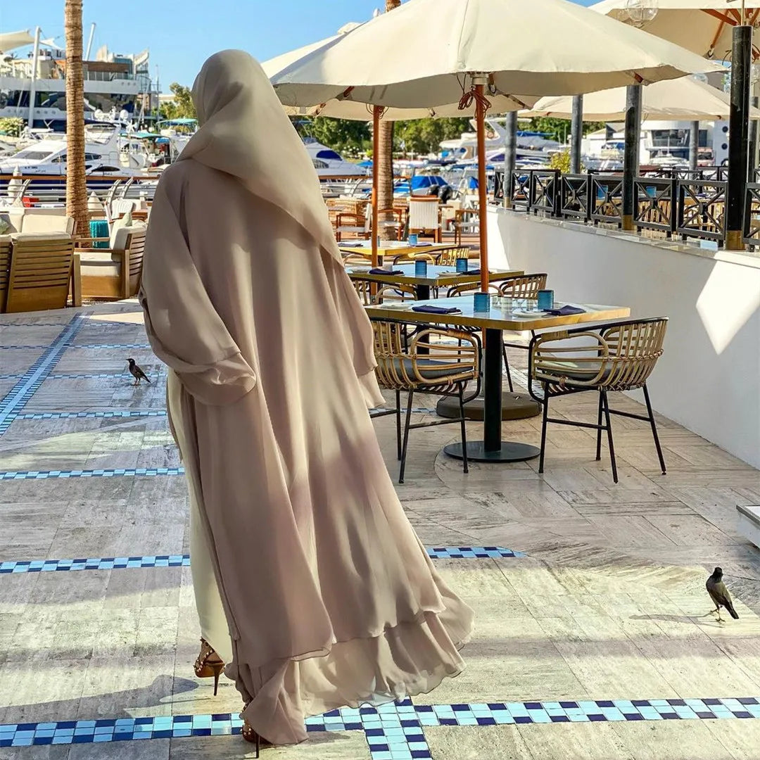 Caftan Fluide À Ceinture