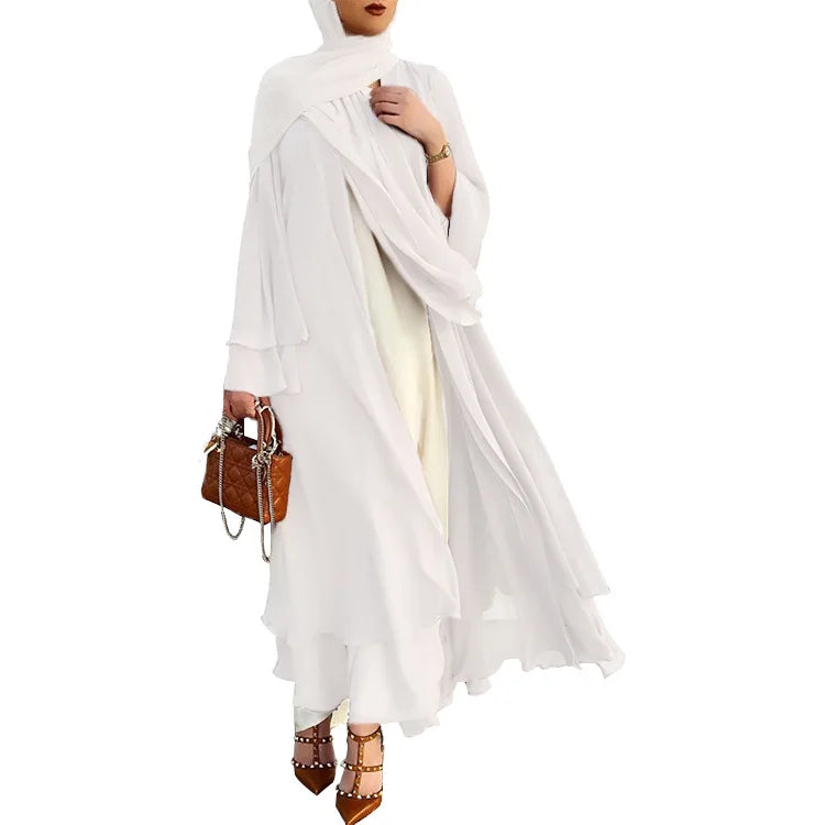 Caftan Fluide À Ceinture