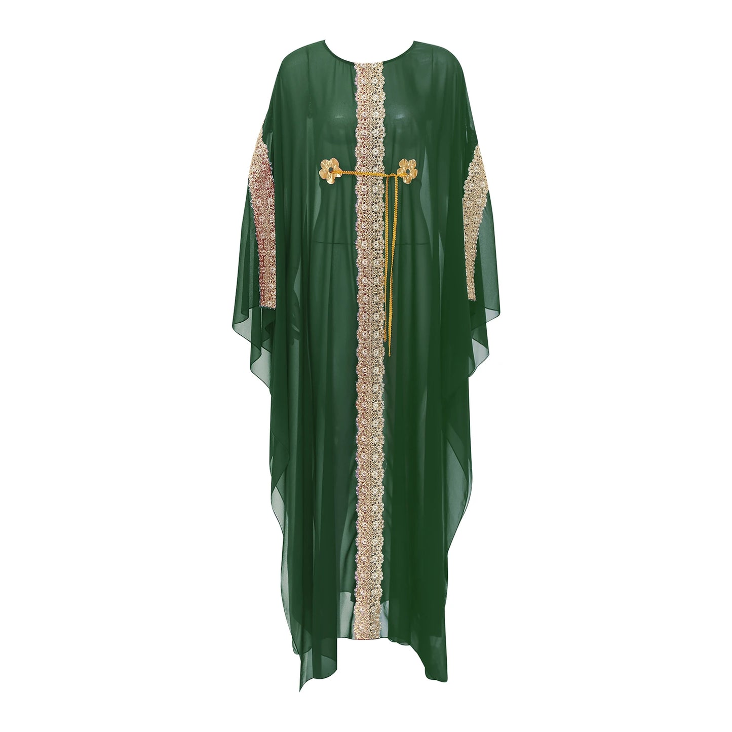 Caftan Fluide Dentelle & Broderies