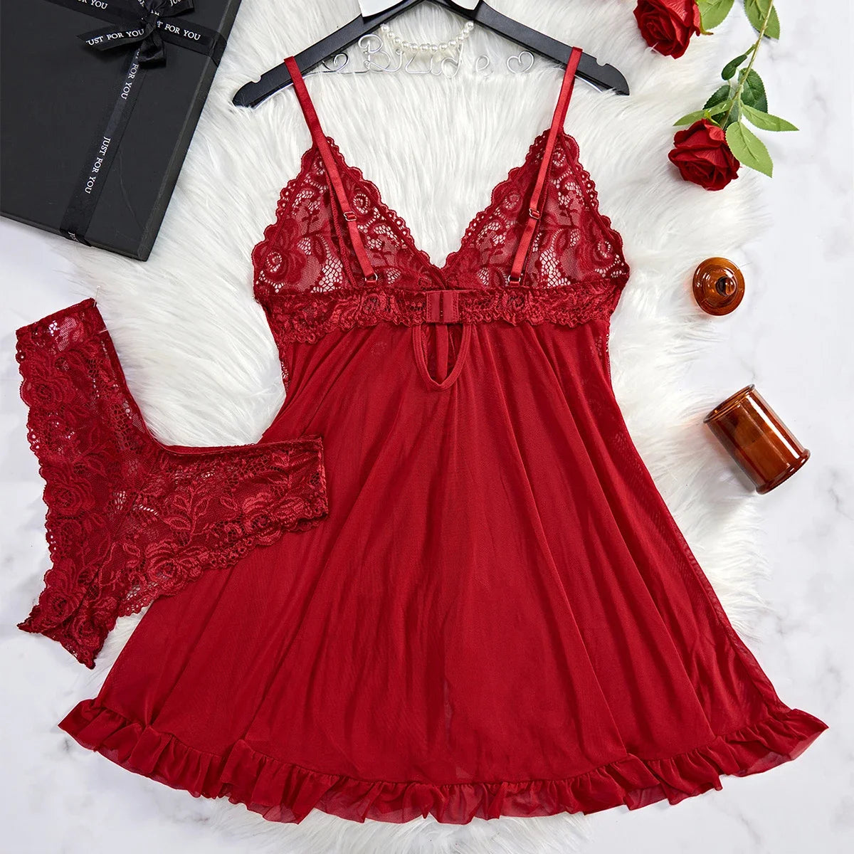 Ensemble Nuisette Tulle & String