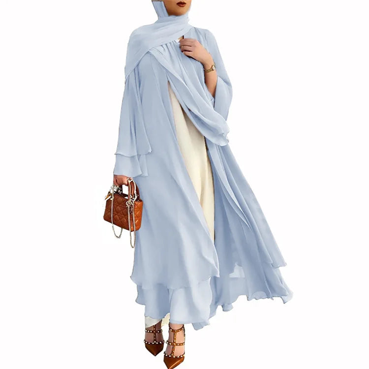 Caftan Fluide À Ceinture