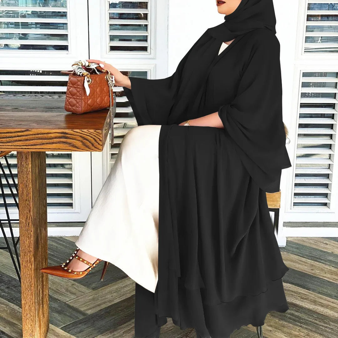 Caftan Fluide À Ceinture