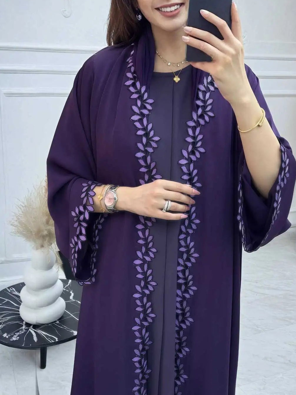 Caftan Élégant à Broderies