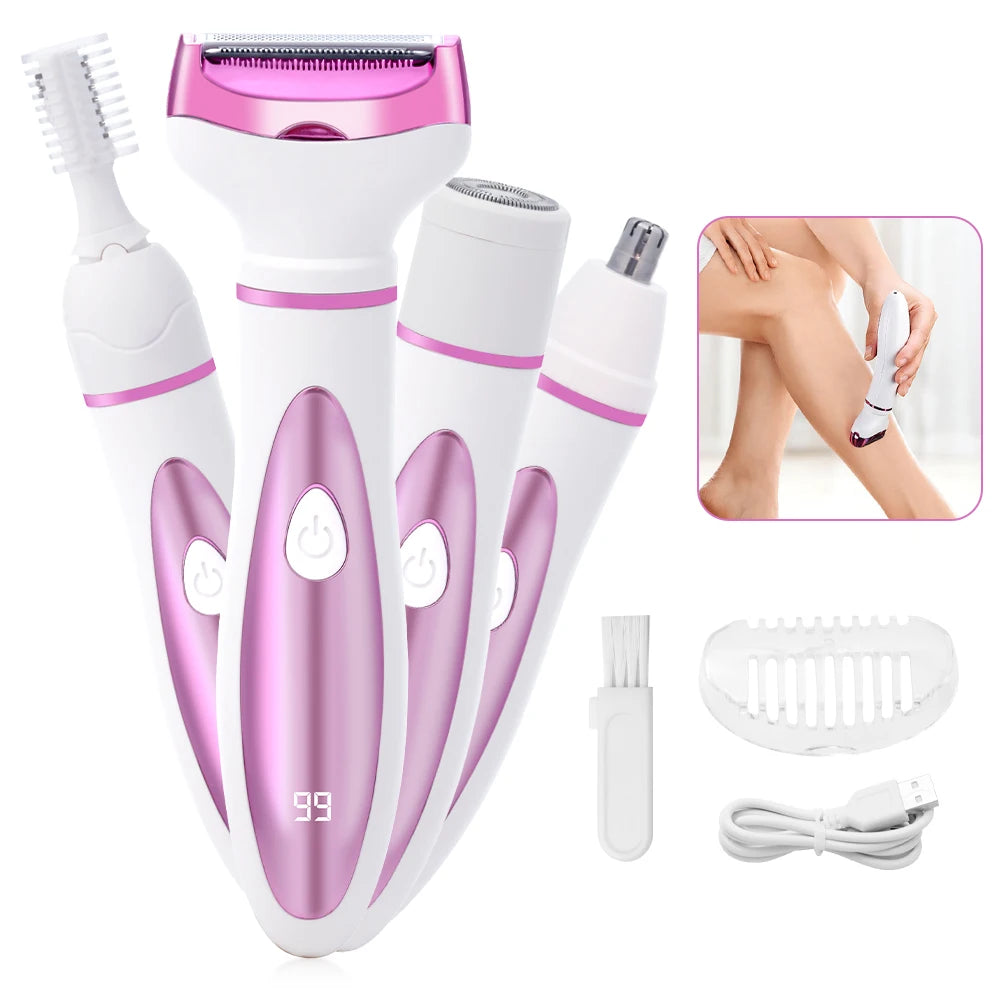 Épilateur 2-en-1 Rechargeable & Étanche