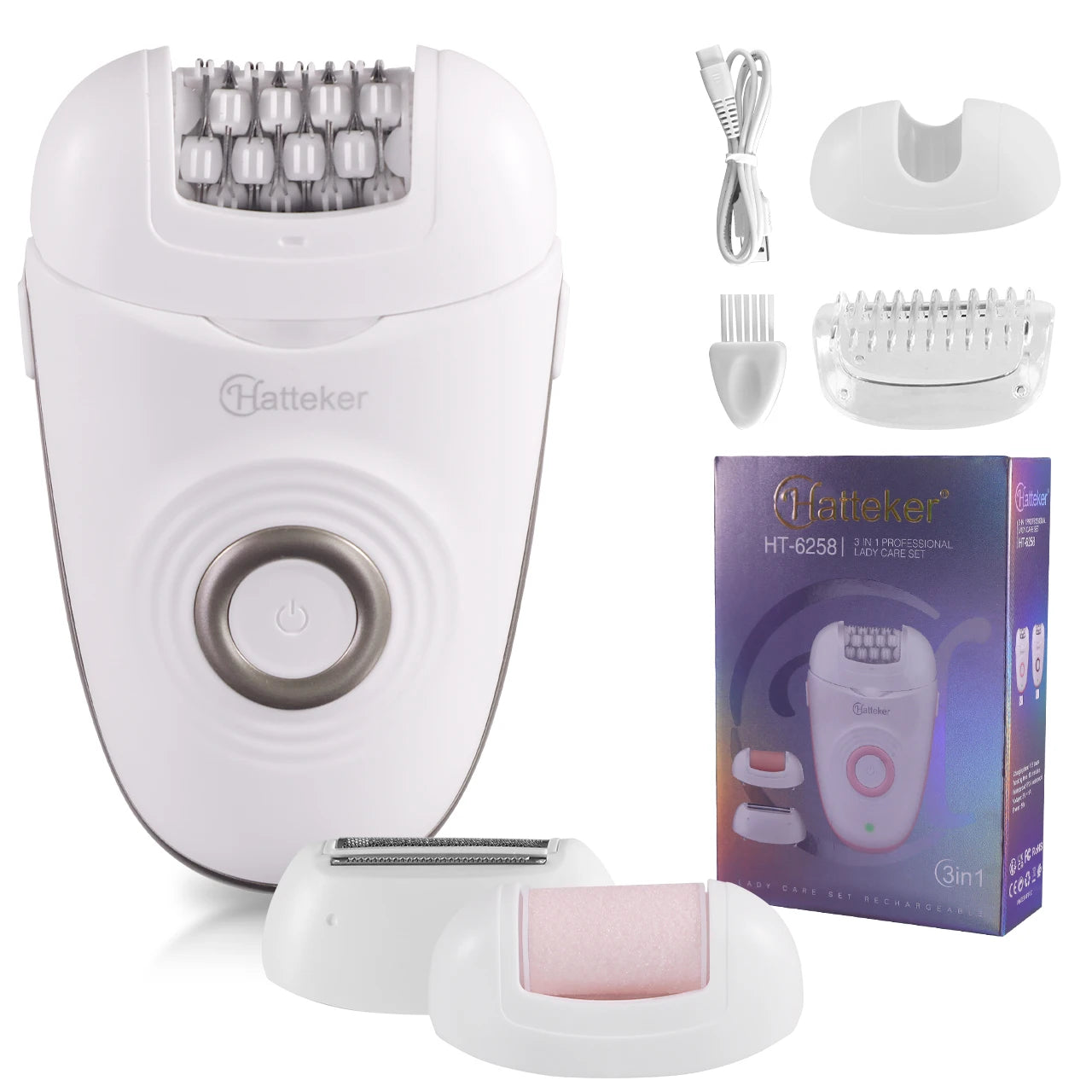 Épilateur 2-en-1 Rechargeable & Étanche