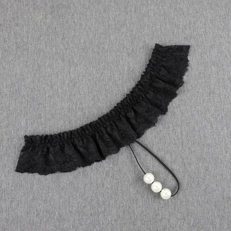 String Perles Taille Basse Dentelle