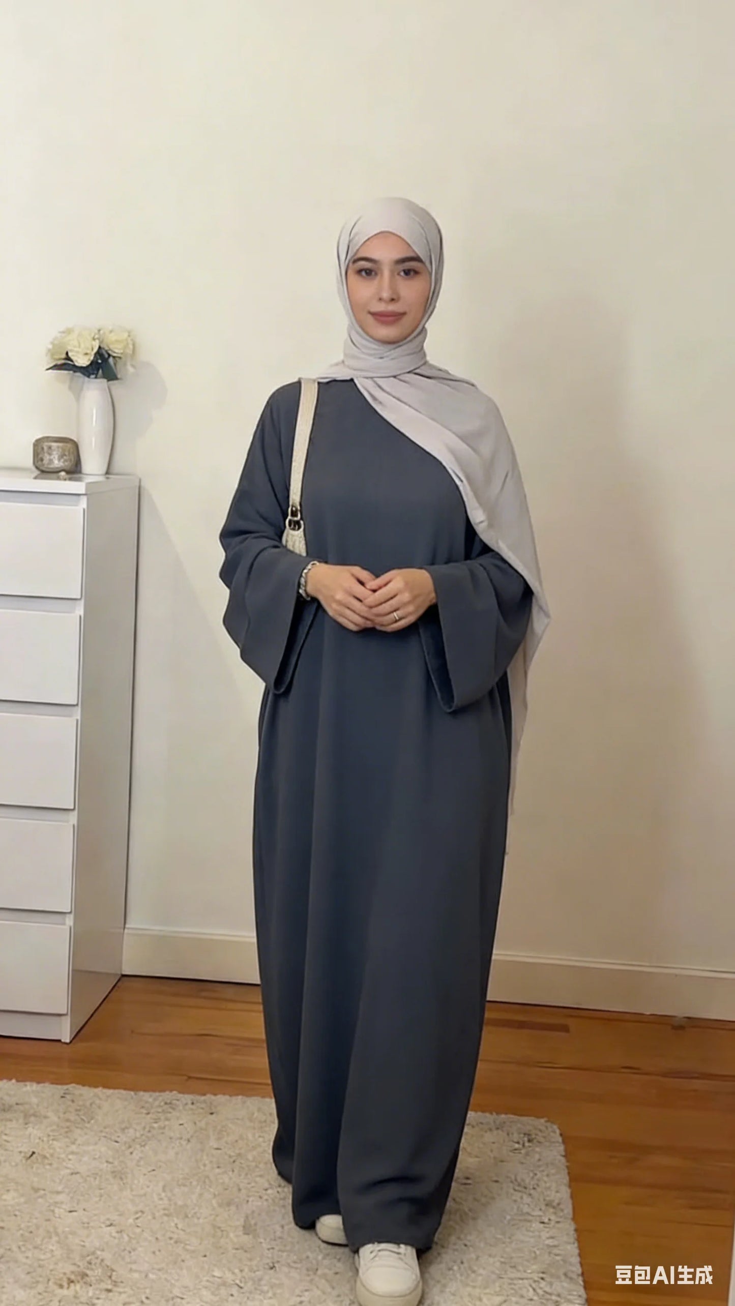 Caftan Casual Couleur Unie
